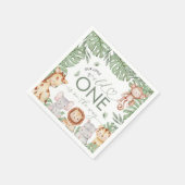 Safari Wild One Baby Shower Napkin Serviette (Ecke)
