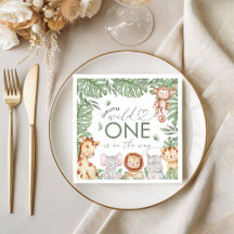 Safari Wild One Baby-Shower-Serviette