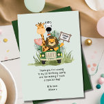 Safari Wild One Birthday Danke Karte<br><div class="desc">Vielen Dank an Freunde und Verwandte,  die zu Ihrer Geburtstagsparty mit diesen niedlichen Safari-Themen gekommen sind. Das Design wurde liebevoll handgezeichnet. Diese Dankeschön-Karte ist so einfach zu personalisieren - fügen Sie einfach Ihre eigene Nachricht hinzu!</div>