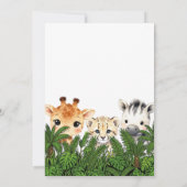 Safari Wild One Birthday Einladung (Rückseite)