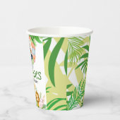 Safari Wild One Birthday FOTO Begrüßungszeichen Pappbecher (Links)