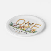 Safari Wild One Birthday Paper Tellers Pappteller (Schrägansicht)