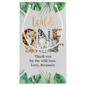 Safari Wild One Birthday Party Kleine Geschenktasc Kleine Geschenktüte (Rückseite)