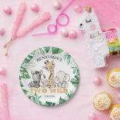 Safari Wild One Birthday Party Paper Plate Pappteller (Party)