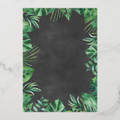 Safari Wild One Birthday Party Real Folieneinladung (Rückseite)