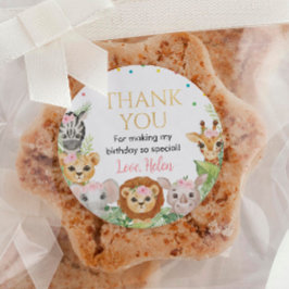 Safari Wild One Birthday Sticker Labels