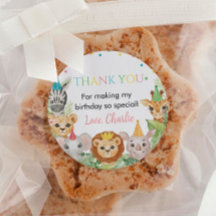 Safari Wild One Birthday Sticker Labels