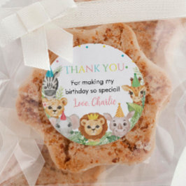 Safari Wild One Birthday Sticker Labels