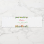 Safari Wild One Birthday Water Flasche Label Wasserflaschenetikett (Einzelnes Label)