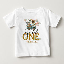 Safari Wild One erster Geburtstag Baby T-shirt
