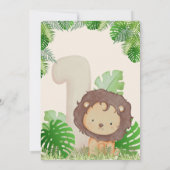 Safari Wild One erster Geburtstag Einladung (Rückseite)