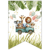 Safari Wild One First Happy Birthday Wimpelkette (Erste Fahne)