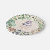 Safari Wild One Geburtstag Pappteller (Schrägansicht)