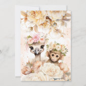 Safari Wild One Girl Einladung zum 1. Geburtstag (Rückseite)