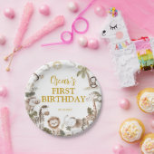 Safari Wild One Jungle Animals Birthday Party Pappteller (Party)