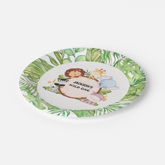 Safari Wild One Pappteller (Schrägansicht)