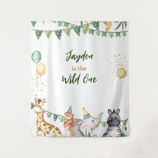Safari Wild One Tapestry/Backdrop Wandteppich (Vorderseite)