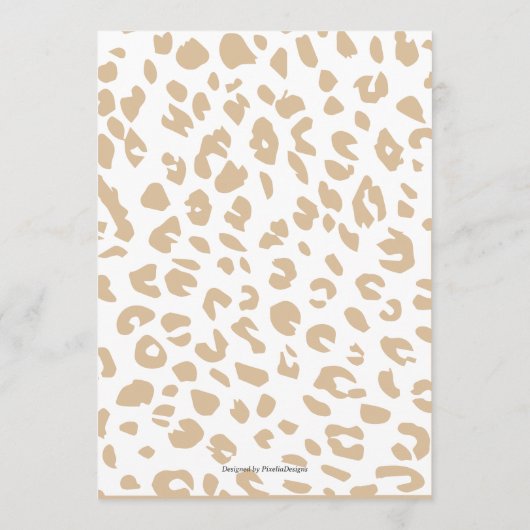 Safari Wild One Themed Baby Boy wünscht Karte (Rückseite)