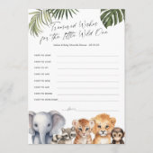 Safari Wild One Themed Baby Boy wünscht Karte (Vorderseite)