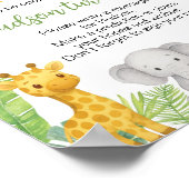 Safari Wild One Tiere Geburtstags-Zeitkapsel-Schil Poster (Ecke)