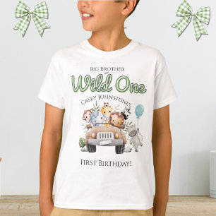 Safari Wild One Watercolor 1. Geburtstag mit Titel T-Shirt