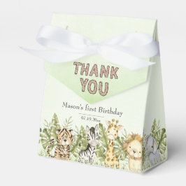 Safari Wild One Watercolor Geburtstag Geschenkschachtel