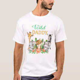 Safari Wild One Watercolor Geburtstag T-Shirt