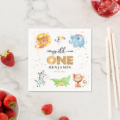 Safari Wild One zum Geburtstag Napkins Serviette (Beispiel)