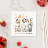 Safari Wild One zum Geburtstag Napkins Serviette (Beispiel)