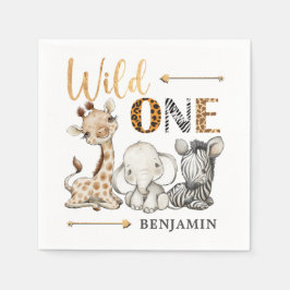 Safari Wild One zum Geburtstag Napkins Serviette