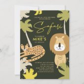 Safari Wild Party Einladung (Vorderseite)