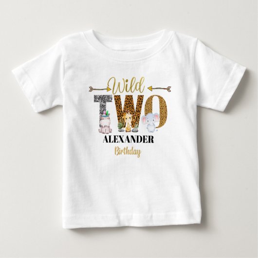 Safari Wild Two Kids T - Shirt (Vorderseite)