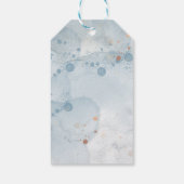 Safari Wildbaby Dusche Einladung Blue Geschenkanhänger (Rückseite)