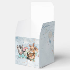 Safari Wildbaby Dusche Einladung Blue Geschenkschachtel