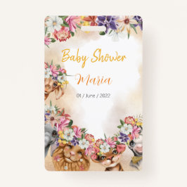 Safari Wildbaby Dusche Einladung Gold Ausweis