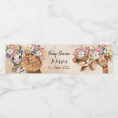 Safari Wildbaby Dusche Einladung Gold Wasserflaschenetikett (Einzelnes Label)