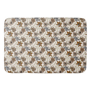 Safari Wildblumen - Moderne Tierdruckflora Badematte