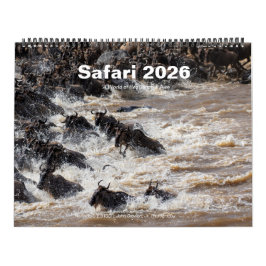 Safari Wildlife 2026 Wall Calendar (Big Five & Bey Kalender