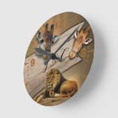 Safari Wildlife Clock Runde Wanduhr (Winkel)
