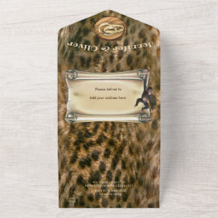 Safari-Wildlife-Hochzeitseinladung All In One Einladung