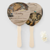 Safari Wildlife Outdoor Wedding Hand Fans Fächer (Vorne und Hinten)