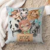 Safari wildone baby Blue Kissen (Decke)