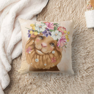 Safari wildone Baby Dusche Rosa und Gold Kissen