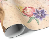 Safari wildone Baby name Dschungel mit Tieren wrap Geschenkpapier (Rolleneckpunkt)