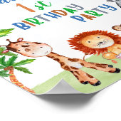 Safari willkommen Party signieren Party Tiere 1 Ds Poster (Ecke)