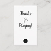 Safari Wipes Raffle Name Ticket Begleitkarte (Rückseite)