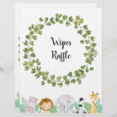 Safari Wipes Raffle Poster (Vorne/Hinten)