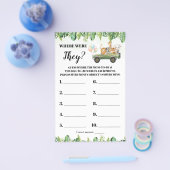 Safari Wo waren sie Baby Showspielkarte? Flyer (Einzeln)