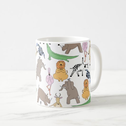 Safari-Yoga-Tasse Kaffeetasse (VorderseiteRechts)