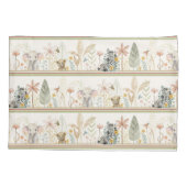 Safari Zebra Elephant Lion Jungle Foliage Baby Boy Kissenbezug (Rückseite)